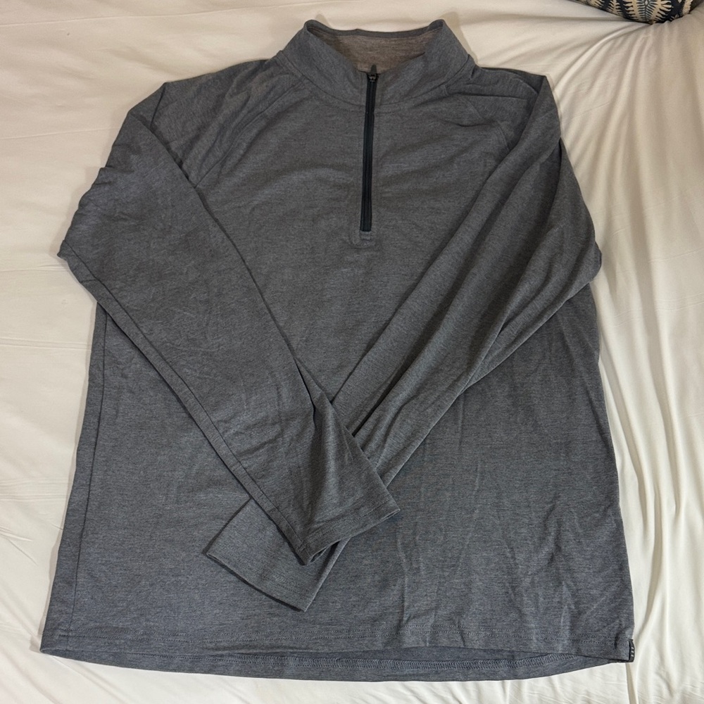 Gray Quarter-Zip Pullover